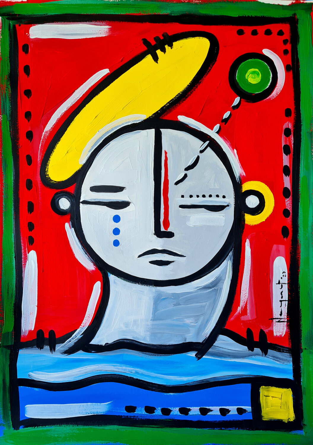 CON EL AGUA AL CUELLO Néstor Neyret Work on Paper for sale