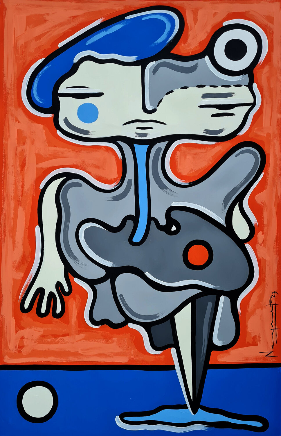ALIMENTANDO A MI EGO Néstor Neyret Pintura original en venta