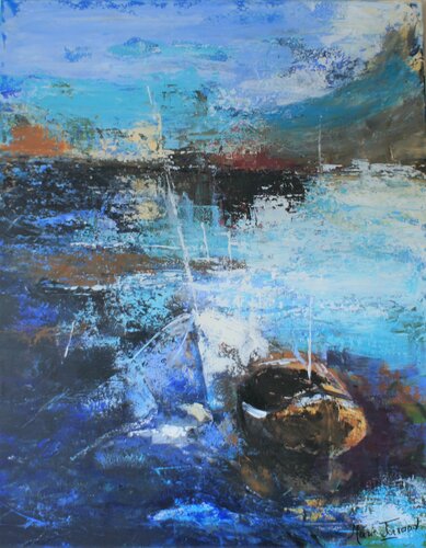 Le grand bleu von Marie Ferrand, Malerei kaufen auf Singulart