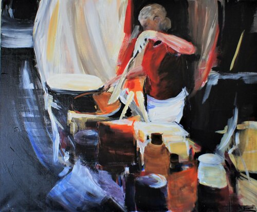 La marchande de crêpes von Marie Ferrand, Malerei kaufen auf Singulart