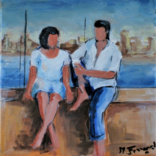 Sur le port van Marie Ferrand, Schilderij te koop op Singulart