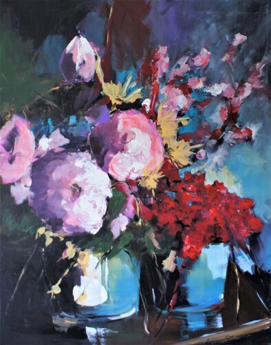 Lumières en fleurs van Marie Ferrand, Schilderij te koop op Singulart