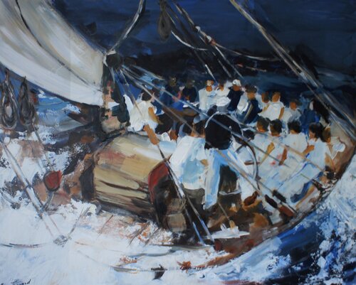 Coup de tabac par Marie Ferrand, Peinture en vente sur Singulart