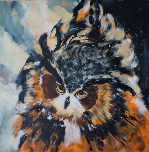 Un hibou c'est chouette non ? de Marie Ferrand, Pintura a la venta en Singulart