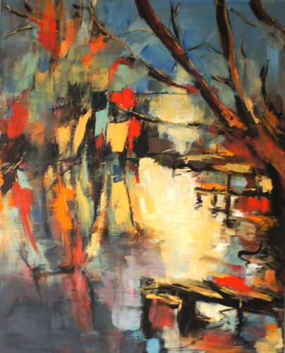 Lumières sur le lac di Marie Ferrand, Pittura in vendita su Singulart