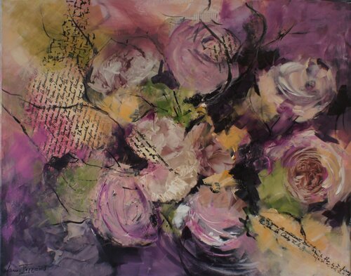 Dites - le avec des fleurs by Marie Ferrand, Painting for Sale on Singulart