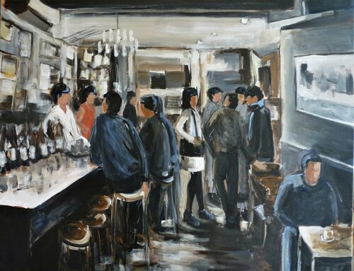 Café des amis de Marie Ferrand, Pintura a la venta en Singulart
