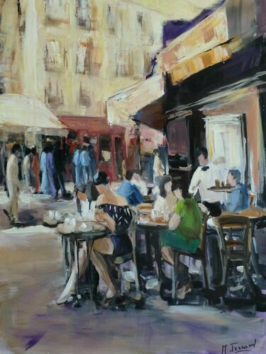 En terrasse van Marie Ferrand, Schilderij te koop op Singulart