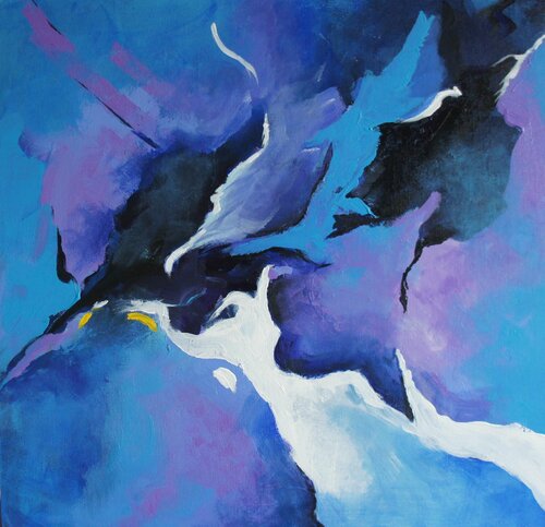 Abstraction bleue di Marie Ferrand, Pittura in vendita su Singulart