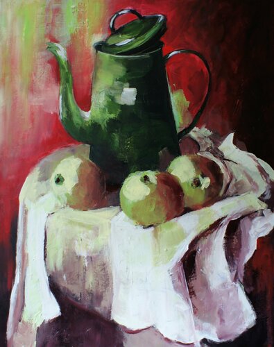 Vert pommes de Marie Ferrand, Pintura a la venta en Singulart