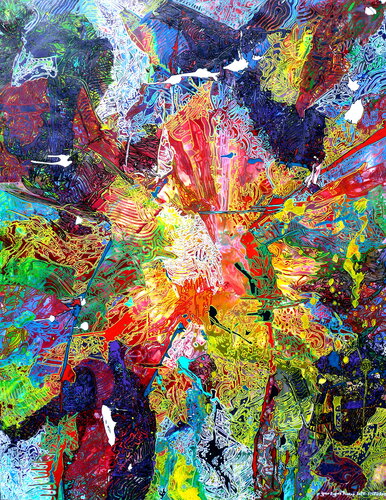 EXPLOSION OF LIGHT.THE POWER OF PEACE von Igor Eugene Prokop, Malerei kaufen auf Singulart