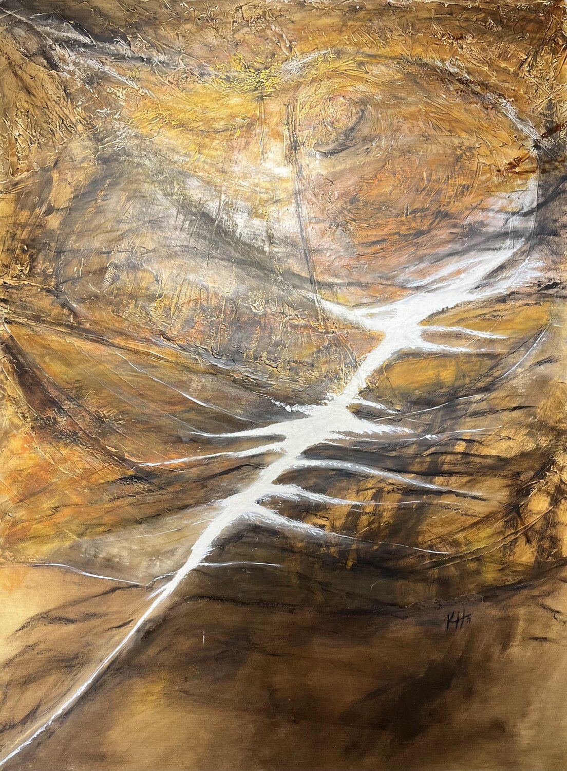 The rabbit, the duck and the mountains Karina Yacoubian Originalgemälde zu verkaufen
