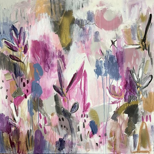 Lost Amongst The Flowers di Samantha Redfern, Pittura in vendita su Singulart