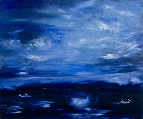 dove il blu respira par BEATA KOZAK, Peinture en vente sur Singulart