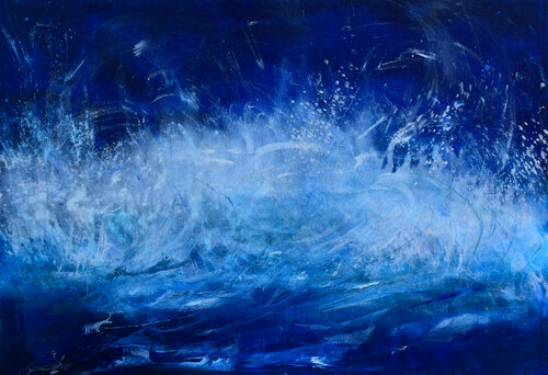 la mia mano suona acqua di BEATA KOZAK, Pittura in vendita su Singulart