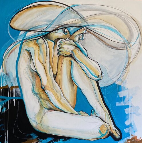 Envuelta en mi van Ale Feijó, Tekening te koop op Singulart