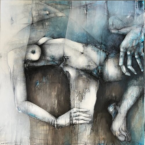 Volando sobre los sueños de una noche azul by Ale Feijó, 소묘 for Sale on Singulart