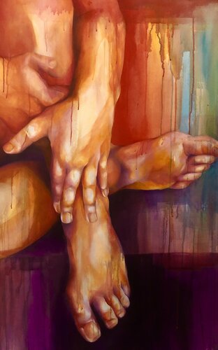 Cuerpos color van Ale Feijó, Schilderij te koop op Singulart