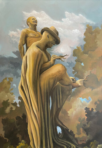 Freunde im Wald van Carola E. Thiele, Schilderij te koop op Singulart