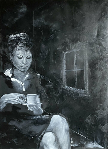 Black Frieda von Carola E. Thiele, Malerei kaufen auf Singulart