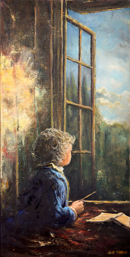 Am Fenster des Lichtes by Carola E. Thiele, 絵画 for Sale on Singulart