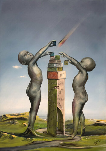 Kinderspiel van Carola E. Thiele, Schilderij te koop op Singulart