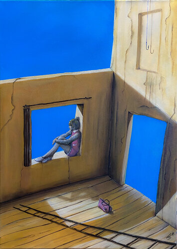 Warten by Carola E. Thiele, Painting for Sale on Singulart