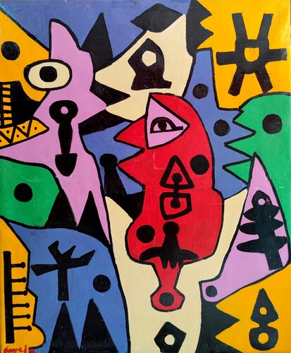 The Big  Parade di Juan Varela, Pittura in vendita su Singulart