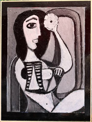 Dama con flor di Juan Varela, Pittura in vendita su Singulart