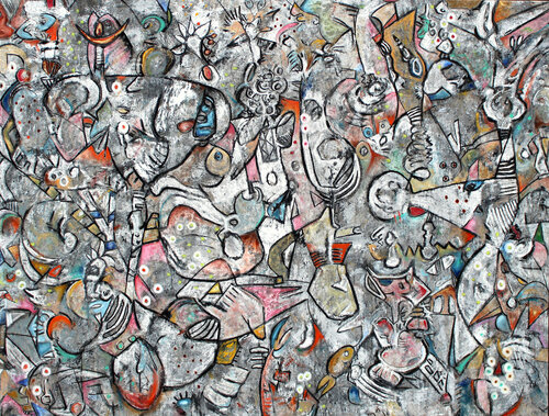 Biggie And The Aquanauts van Bruce Rubenstein, Schilderij te koop op Singulart