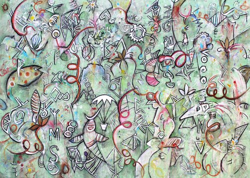 Green Habitation van Bruce Rubenstein, Schilderij te koop op Singulart