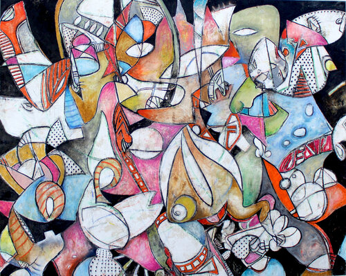 HEROS & HEROINES van Bruce Rubenstein, Schilderij te koop op Singulart
