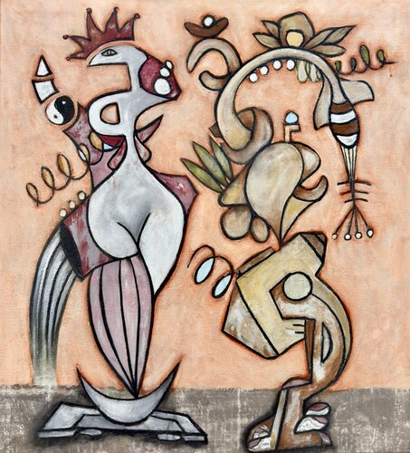 The Empress Has No Clothes van Bruce Rubenstein, Schilderij te koop op Singulart