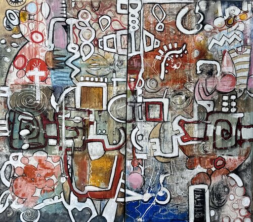 Yin vs Yang di Bruce Rubenstein, Pittura in vendita su Singulart