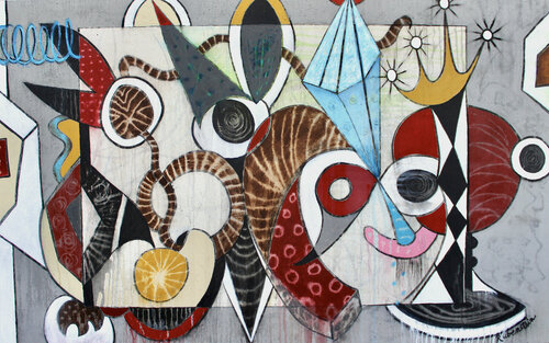 The Court Jester van Bruce Rubenstein, Schilderij te koop op Singulart