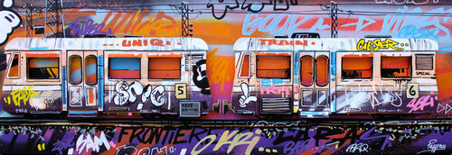 Colored metro di Pappay, Pittura in vendita su Singulart