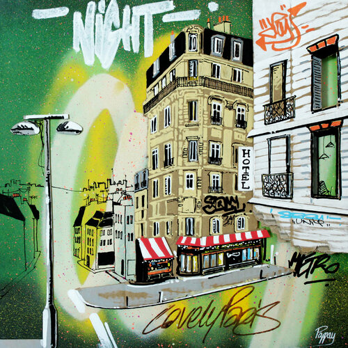 Paris boulevard di Pappay, Pittura in vendita su Singulart