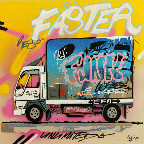 Funk truck di Pappay, Pittura in vendita su Singulart