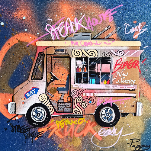 Burger truck di Pappay, Pittura in vendita su Singulart