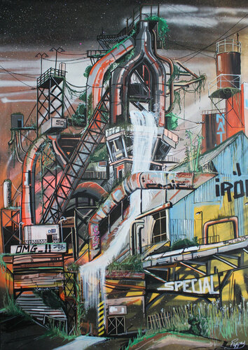 Abandoned factory van Pappay, Schilderij te koop op Singulart
