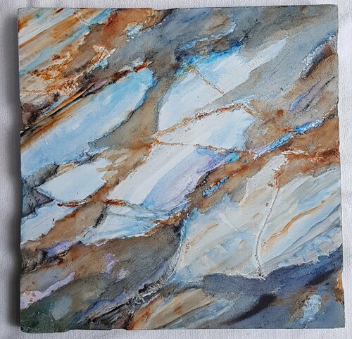 Pavé minéral bleu de Laurelle Bessé, Pintura a la venta en Singulart