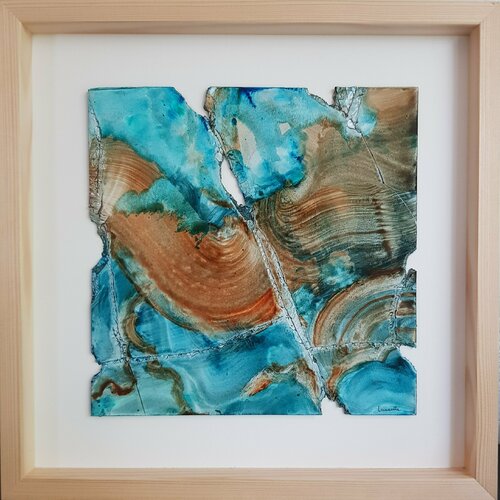 Fragment turquoise 1 di Laurelle Bessé, Altri media in vendita su Singulart
