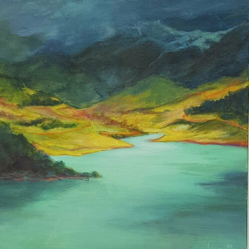 Le glacier by Laurelle Bessé, 油畫 for Sale on Singulart