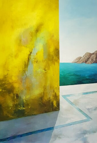 La ligne bleue by Laurelle Bessé, Painting for Sale on Singulart