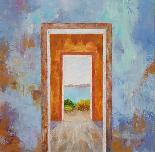 Bleu gris van Laurelle Bessé, Schilderij te koop op Singulart