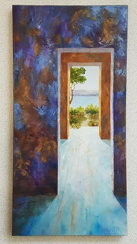 La mer au loin by Laurelle Bessé, 油畫 for Sale on Singulart