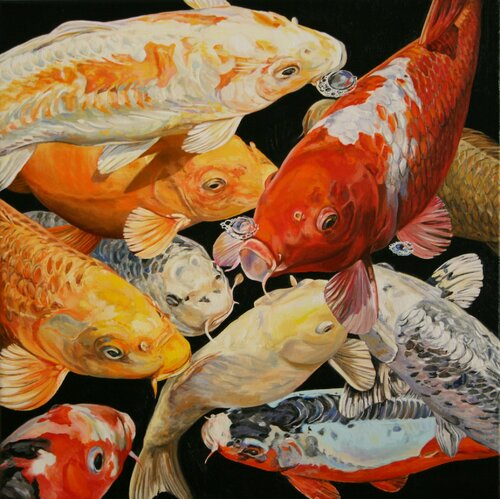 KOI ANTICIPATION  XI by Peter Goodhall, 회화 for Sale on Singulart