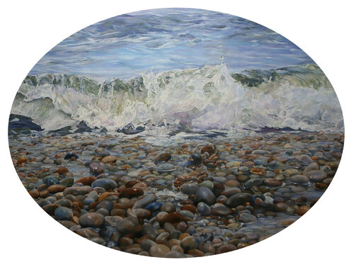 PEBBLE BEACH by Peter Goodhall, 회화 for Sale on Singulart