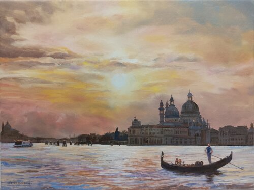 VENETIAN SUNSET by Peter Goodhall, 회화 for Sale on Singulart
