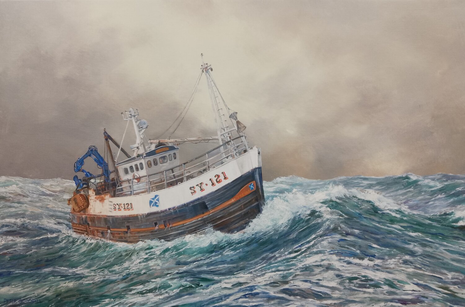 HOMEWARD BOUND IN HEAVY SEAS Peter Goodhall